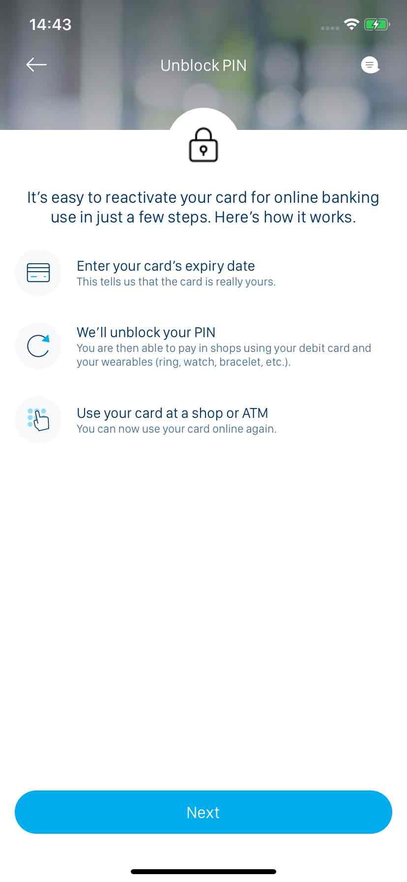 How to unblock your credit card's PIN KBC Brussels Bank & Insurance