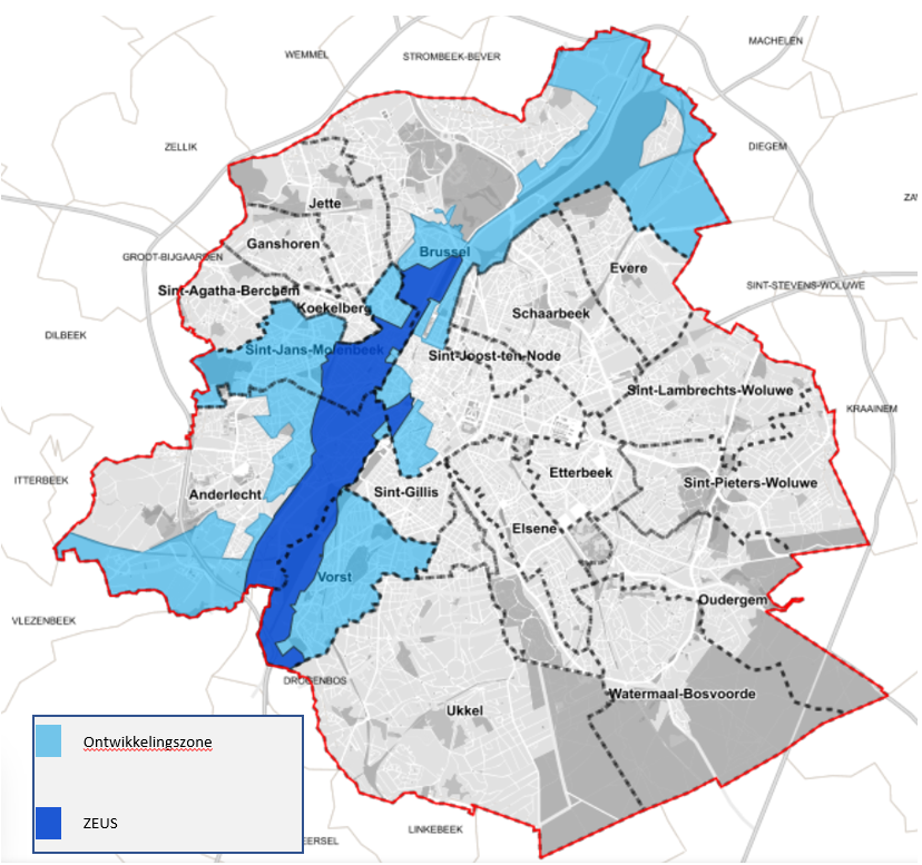 Ontwinkelingszones voor investeringen in Brussel