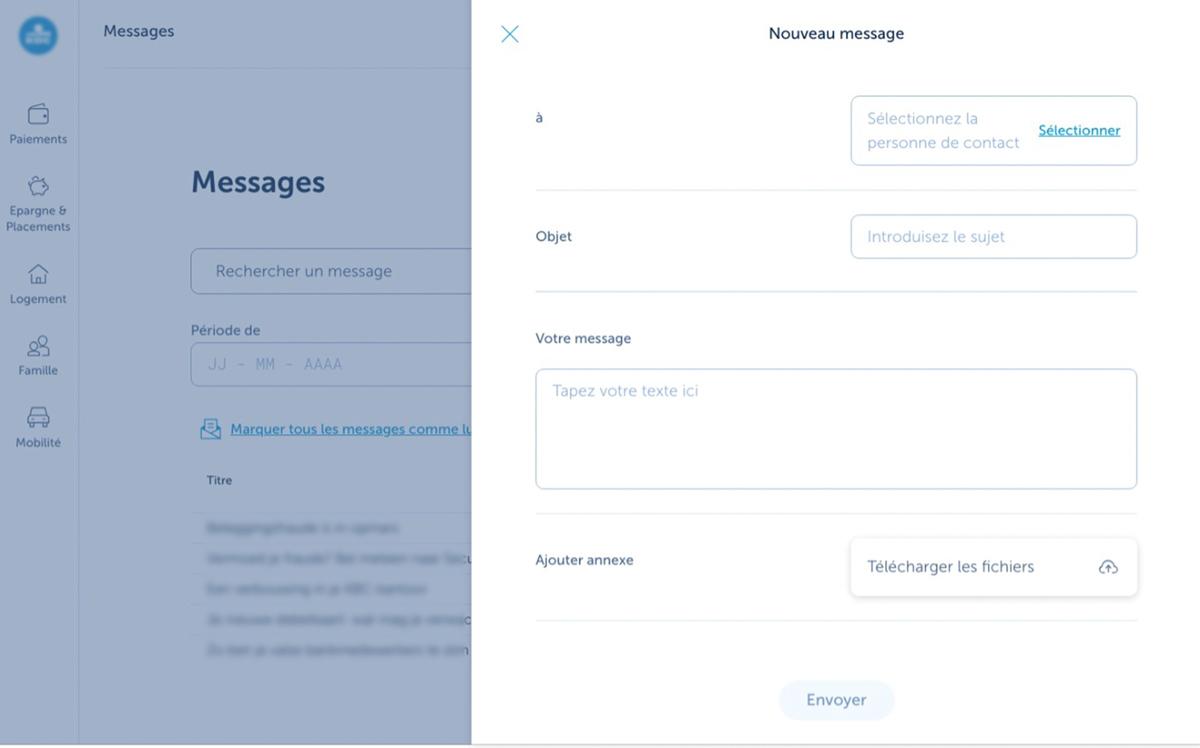 Comment envoyer un nouveau message àKBC Brussels?